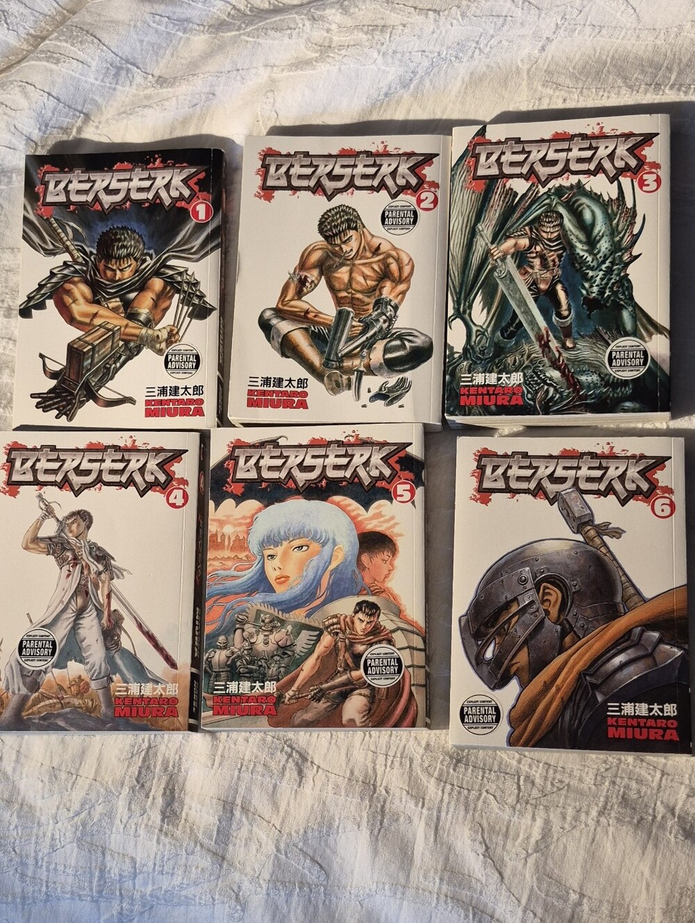 BERSERK Dark Horse Black Comic Book Boxed Set - Kentaro Miura Volumes 1-6